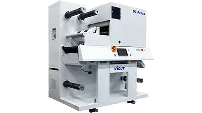 طابعة استيكرات ديجيتال رول 13 إنش بألوان CMYK + أبيض، ViPress